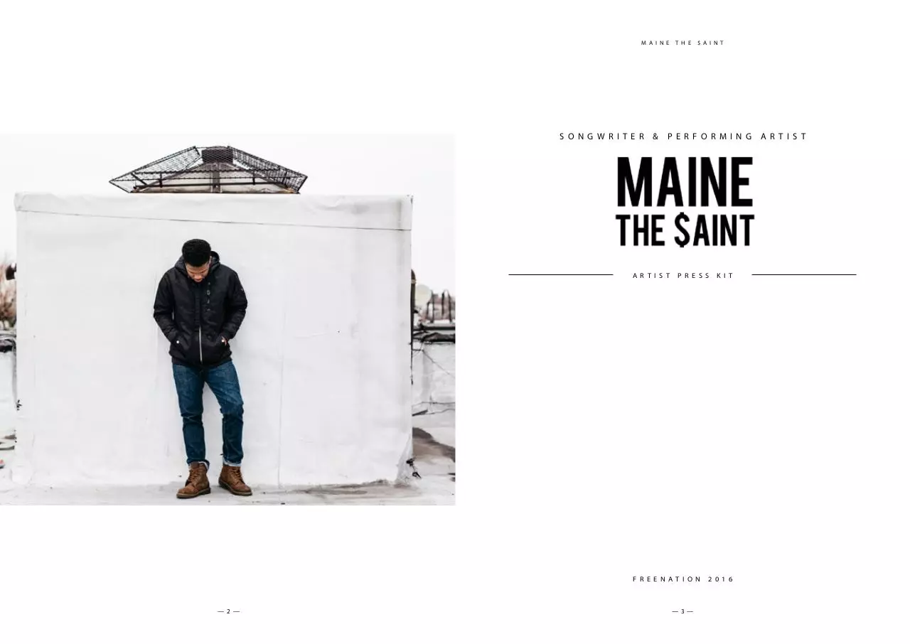 Page 2 of 9, MAINE THE SAINT 2017 EPK