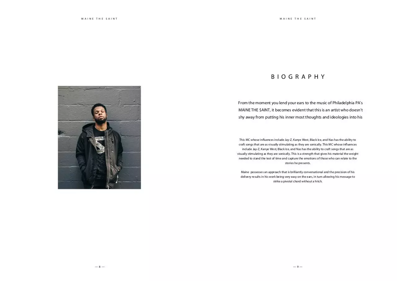 Page 5 of 9, MAINE THE SAINT 2017 EPK
