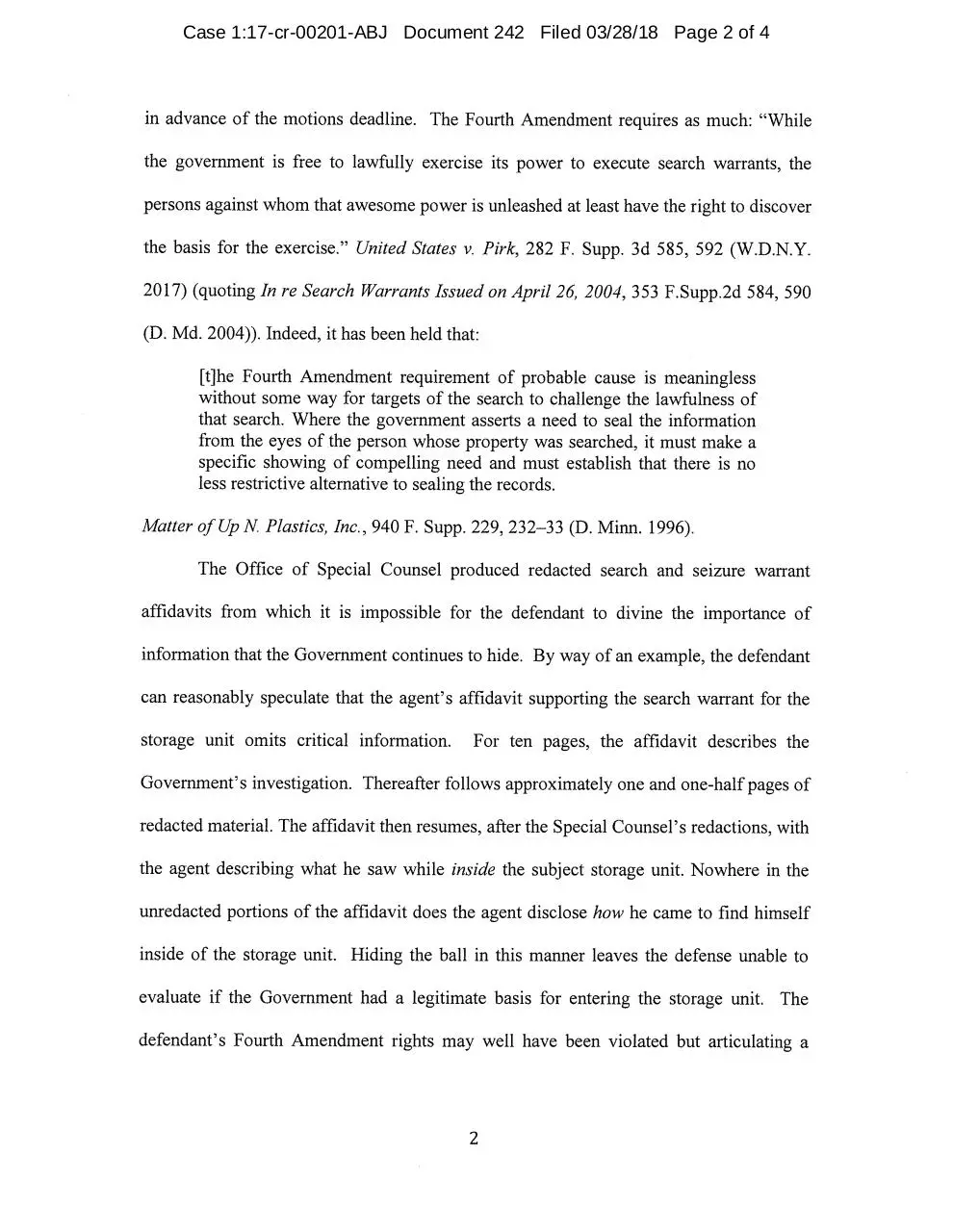 Page 2 of 5, affidavits