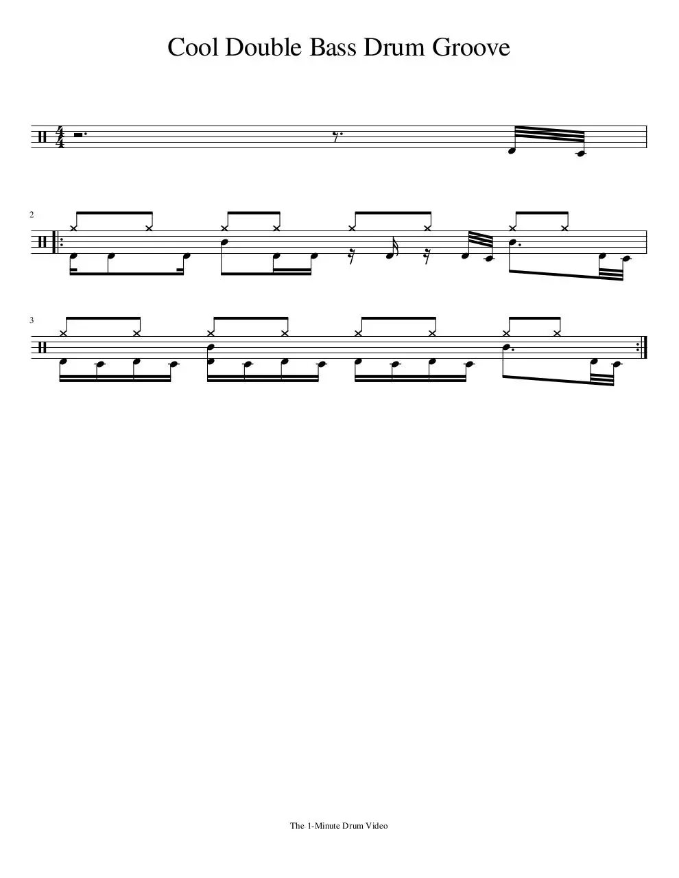 Document preview - Cool Double Bass Drum Groove.pdf - Page 1/1