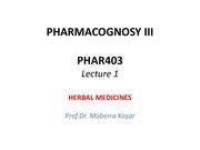 pharmacognosy iii 1