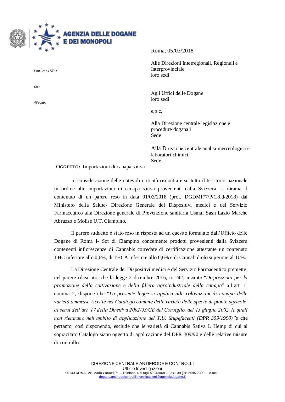 Document preview Importazioni di canapa sativa.pdf - page 1/3