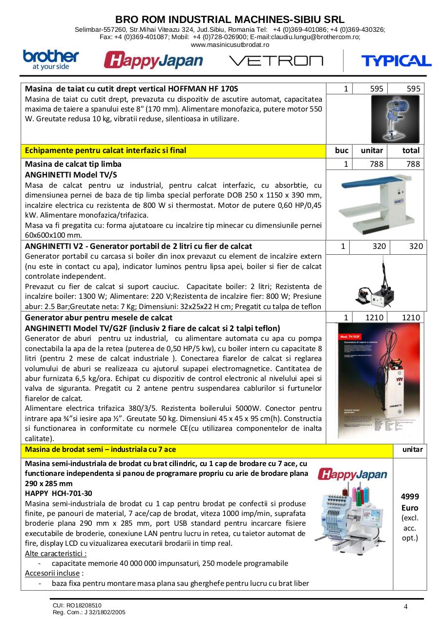 Oferta masini industriale de cusut - PF Lungu Aurelian (1).pdf - page 4/6