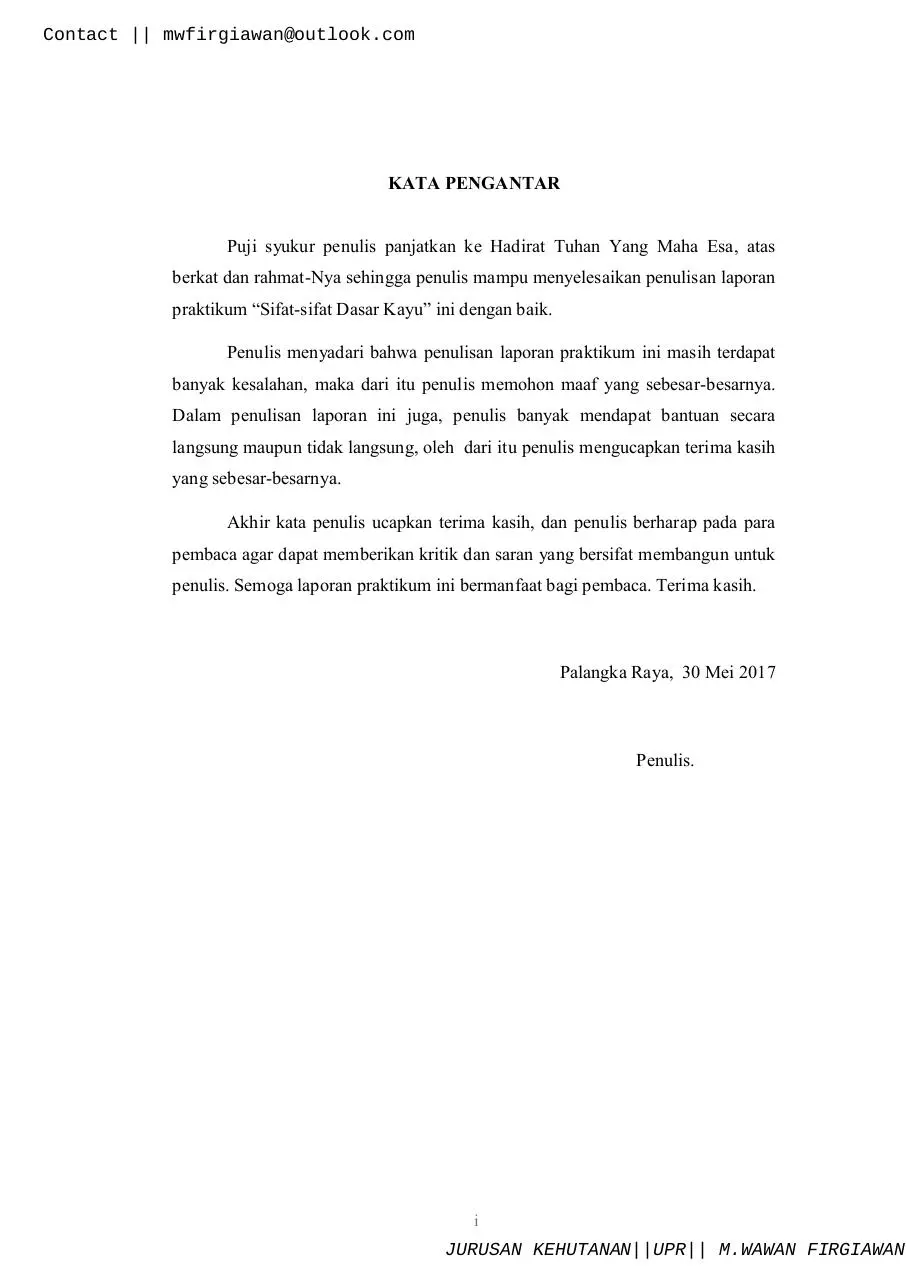 Page 2 of 78, LAPORAN.SIFAT SIFAT.DASAR.KAYU.M.WAWAN.FIRGIAWAN