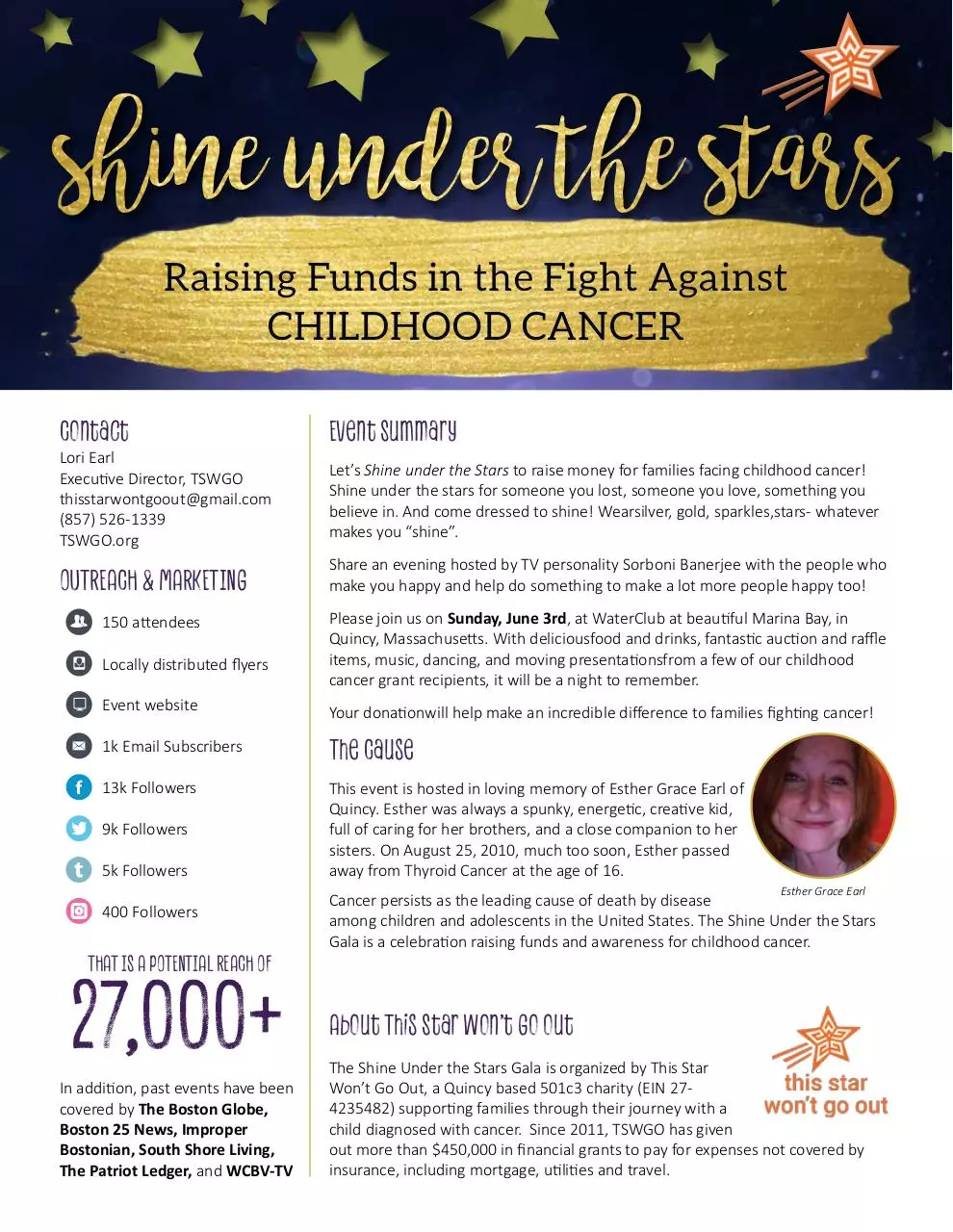 Page 1 of 2, TSWGO Gala Sponsor Sheet 2018