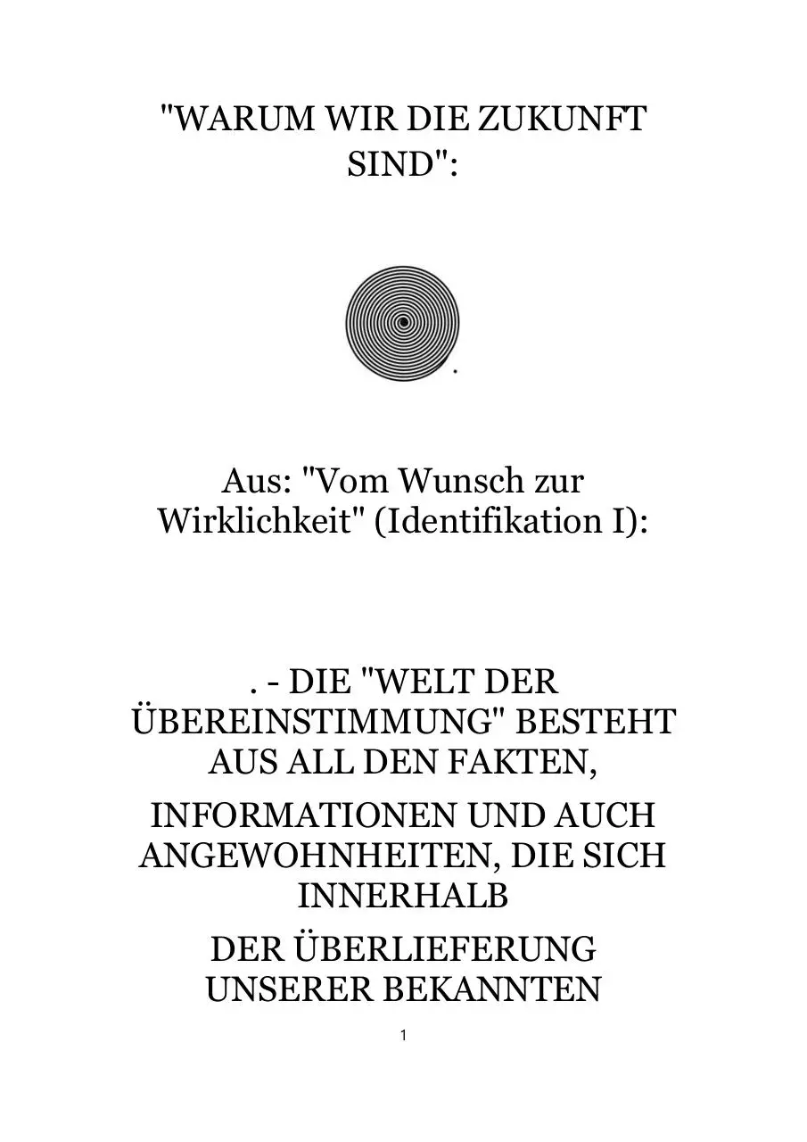 Page 1 of 13, Warum Wir die Zukunft sind