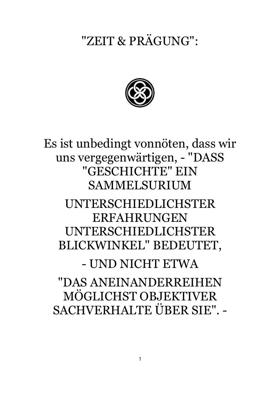 Page 1 of 13, Zeit und Prägung