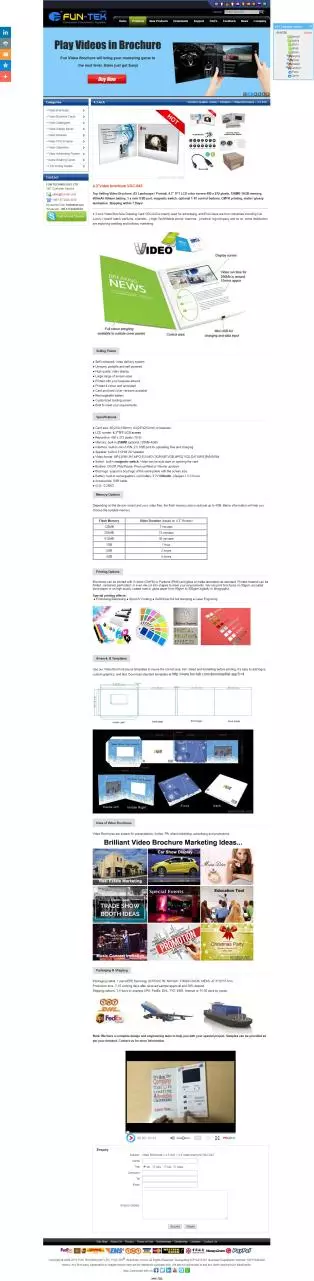 Page 1 of 1, Top Selling 4.3 inch Video Brochure VGC 043 for Advertising