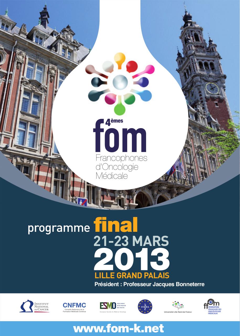 21-23 MARS - FOM _ Francophones d'Oncologie MÃ©dicale.pdf - page 1/20