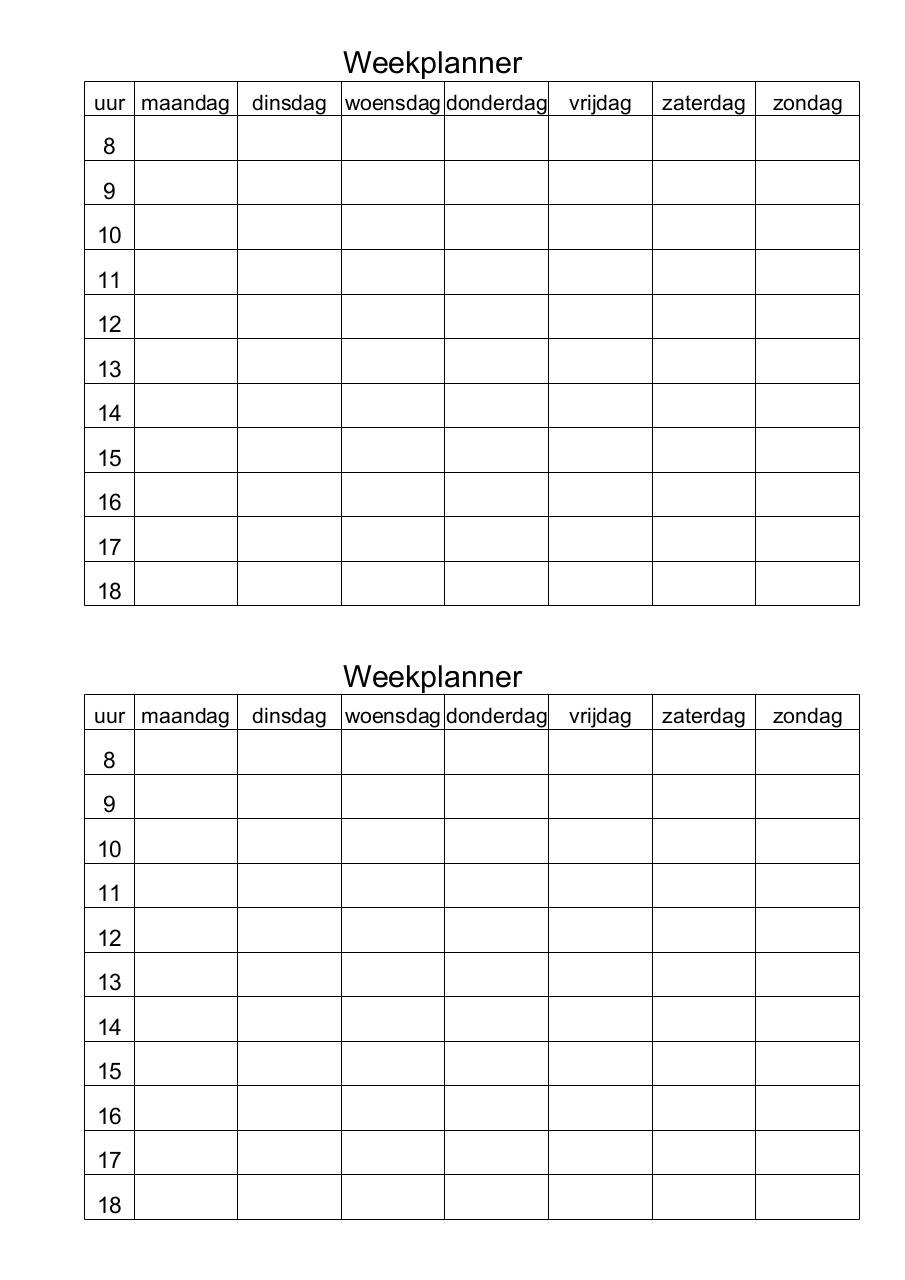 Document preview weekplanner.pdf - page 1/1