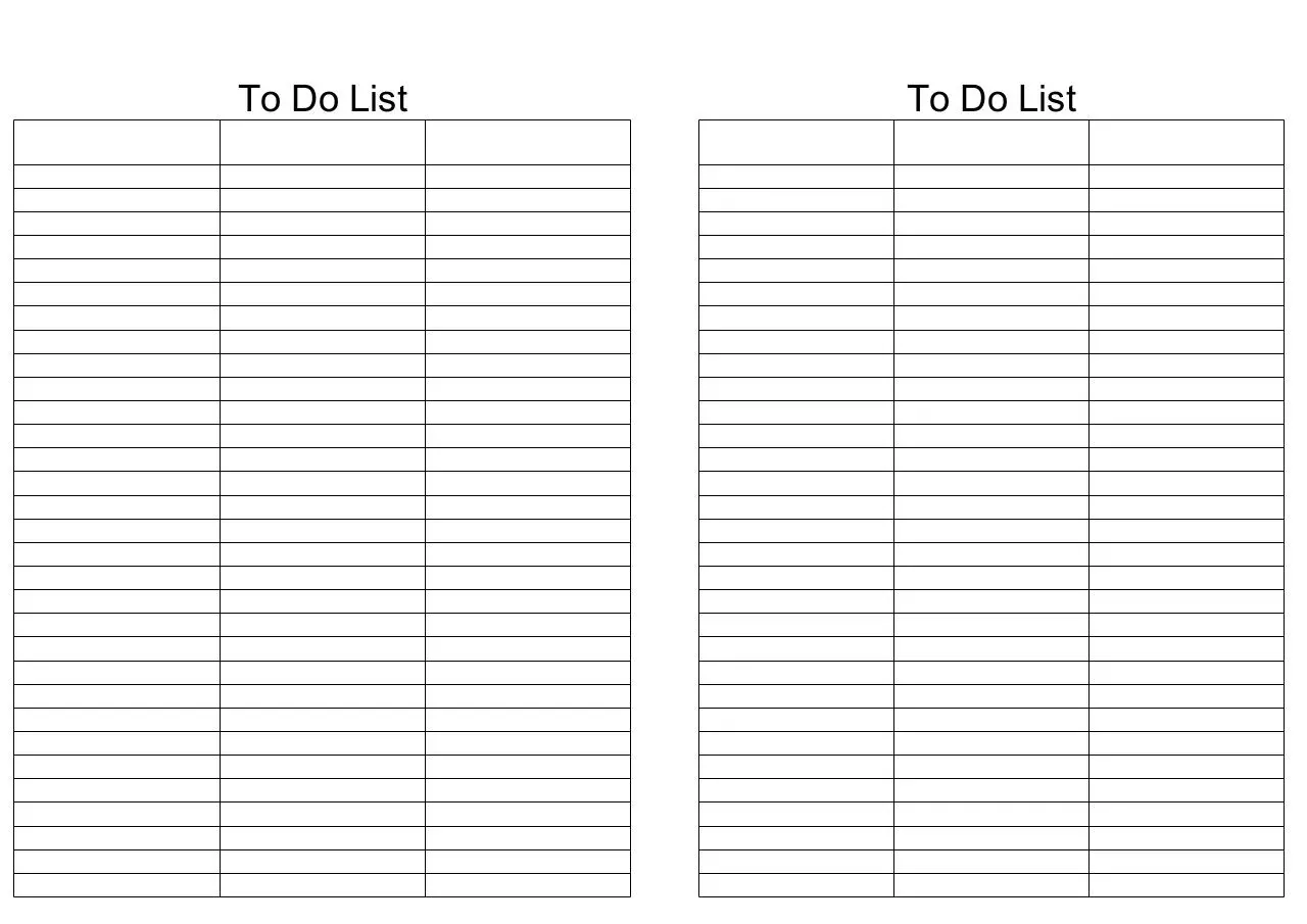 Page 1 of 1, To Do List