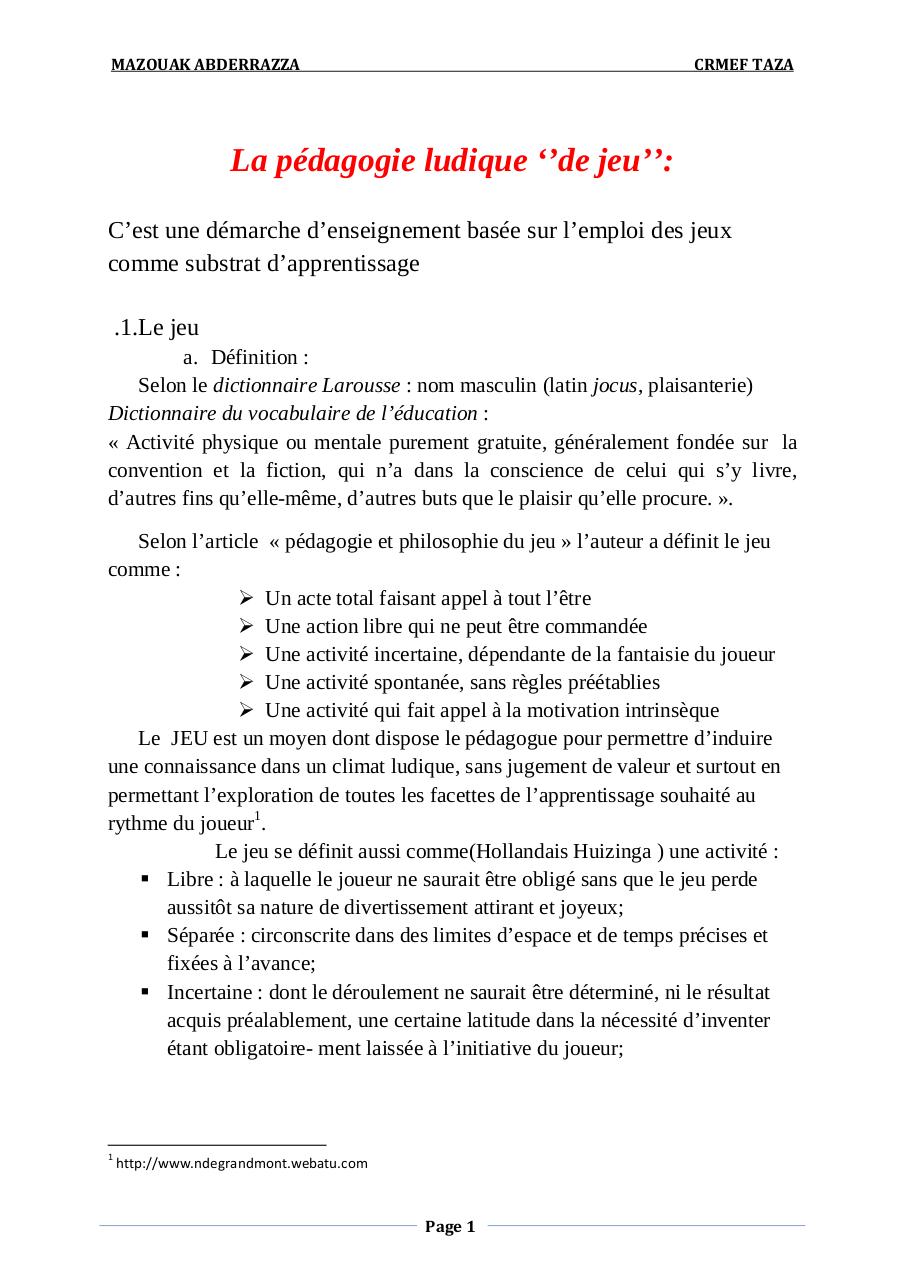 LA PEDAGOGIE LUDIQUE OU  DE JEUX.pdf - page 1/12