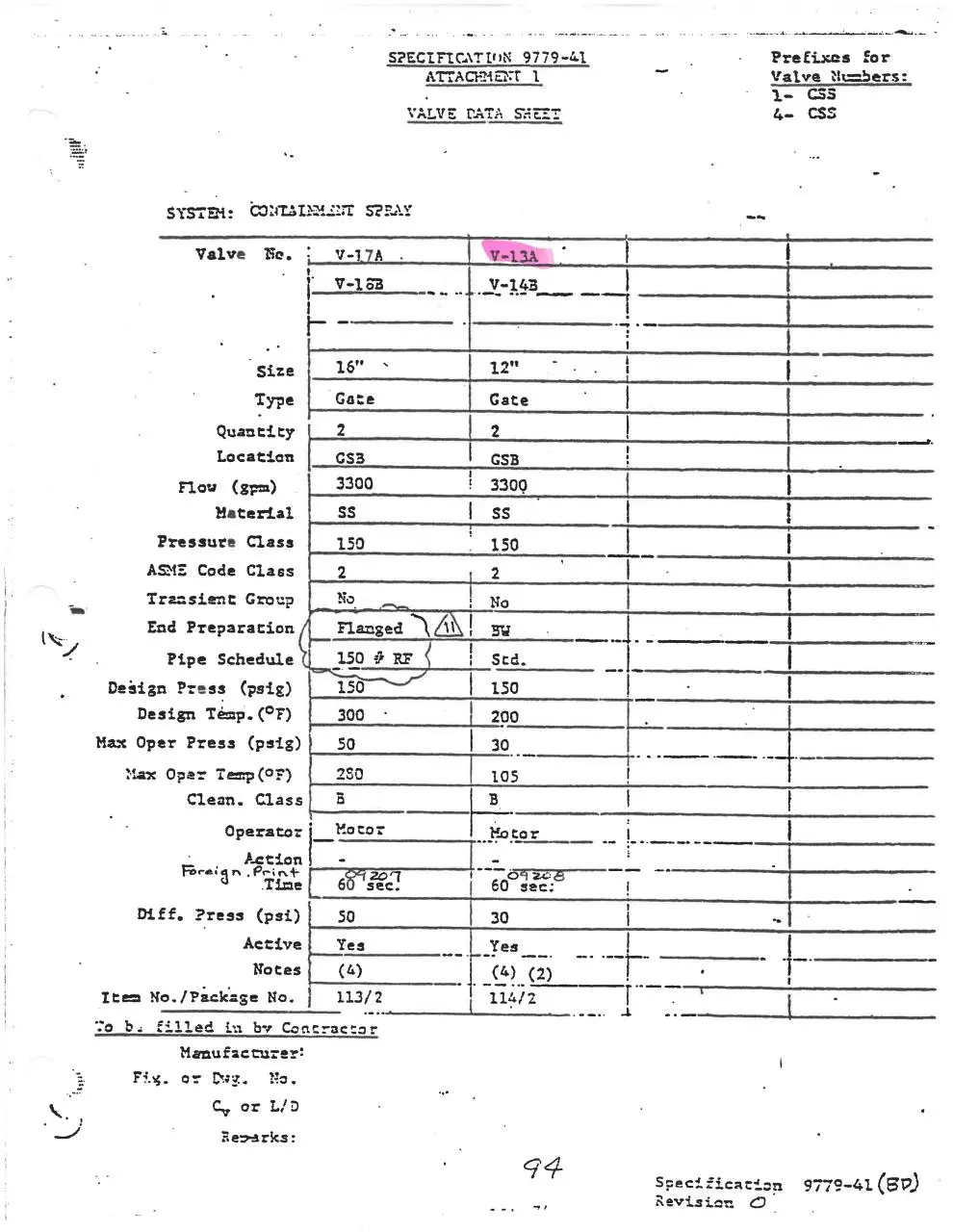 Page 1 of 1, 12in~150~A D~GateValve~DataSheet