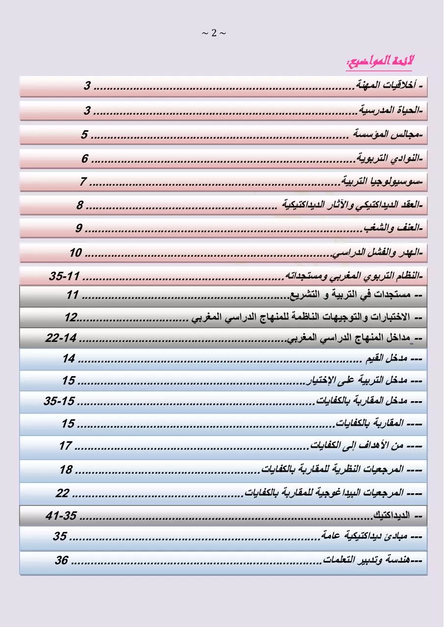 Page 2 of 42, ملخصاااتي في علوم التربية