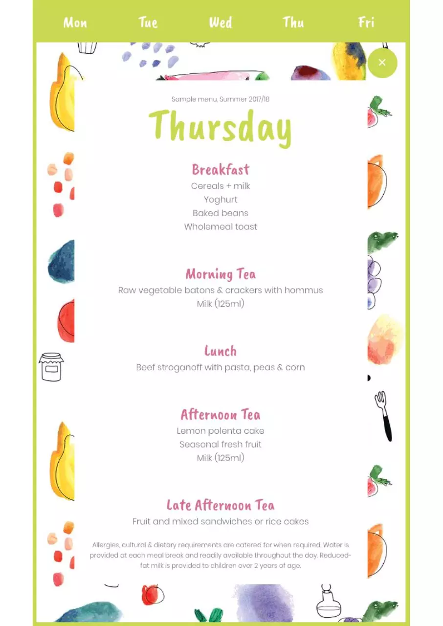 Page 1 of 1, MENU