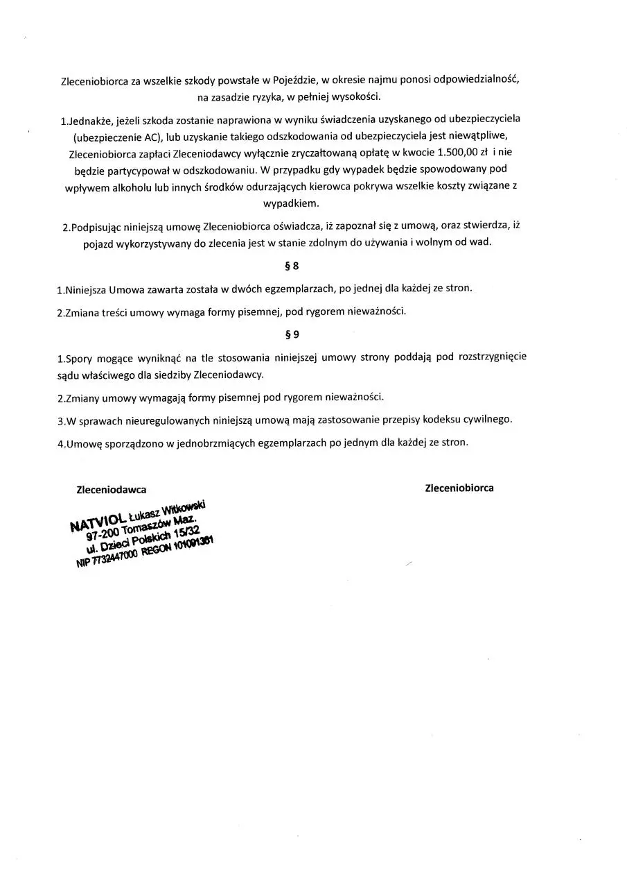 Page 3 of 3, Umowa Zlecenie Natviol