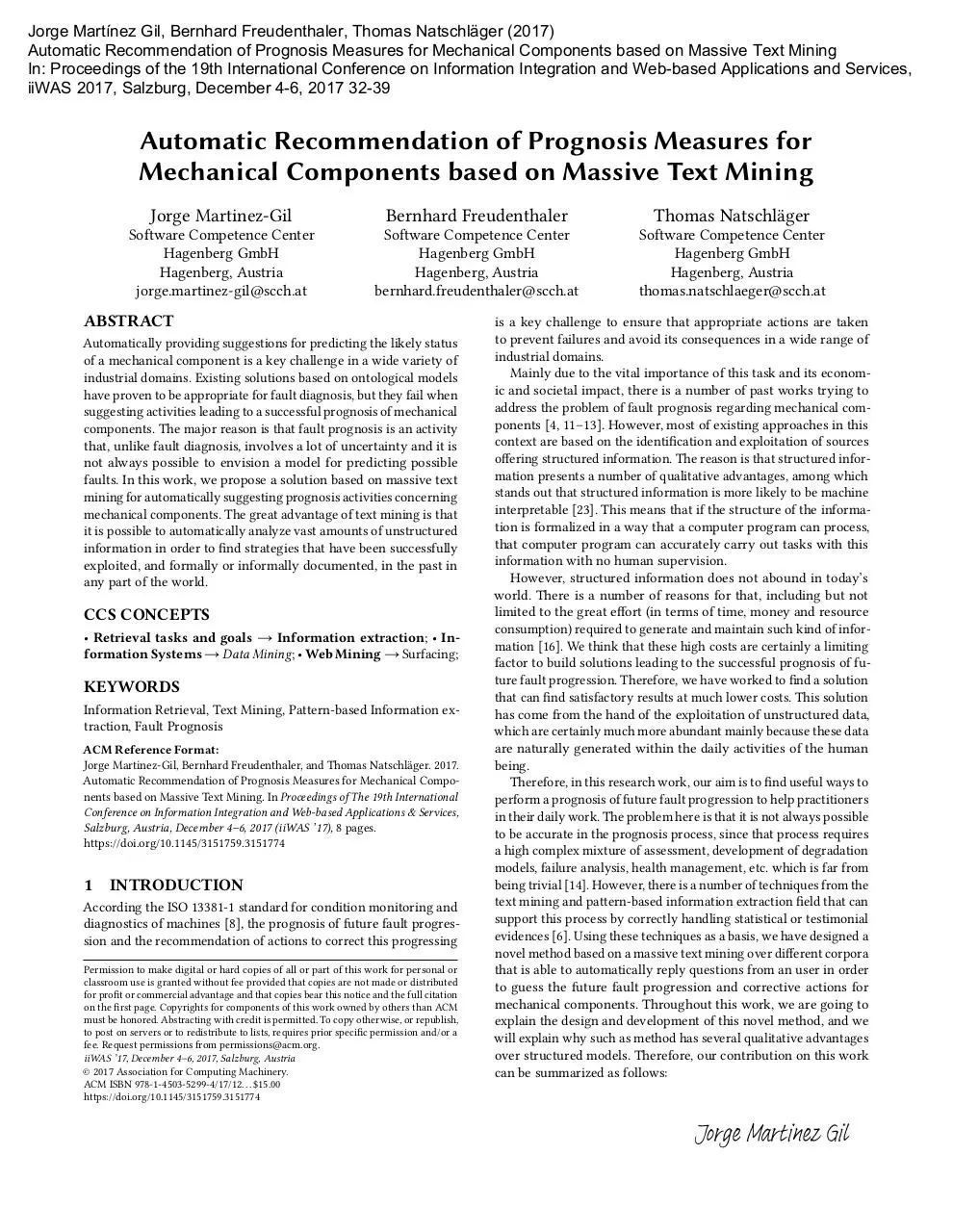 Page 1 of 8, Fault Prognosis Text Mining