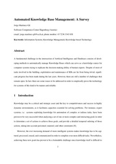 Page 1, Knowledge Base Management