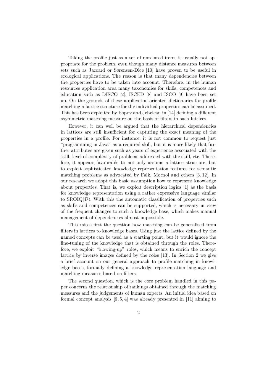Page 2 of 14, Matching Knowledge Bases