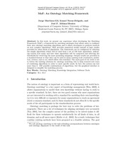 Page 1, Ontology Matching Framework