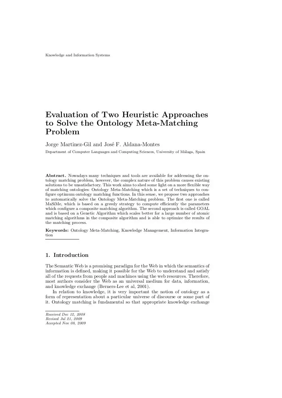 Page 1 of 24, Ontology Matching Heuristic