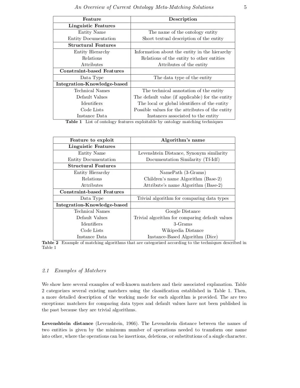 Page 5 of 21, Ontology Meta Matching Survey