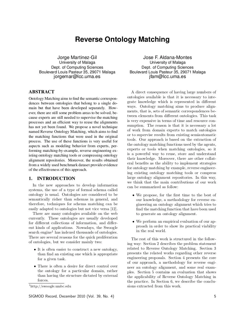 Page 1 of 7, Reverse Ontology Matching