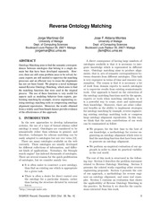 Page 1, Reverse Ontology Matching