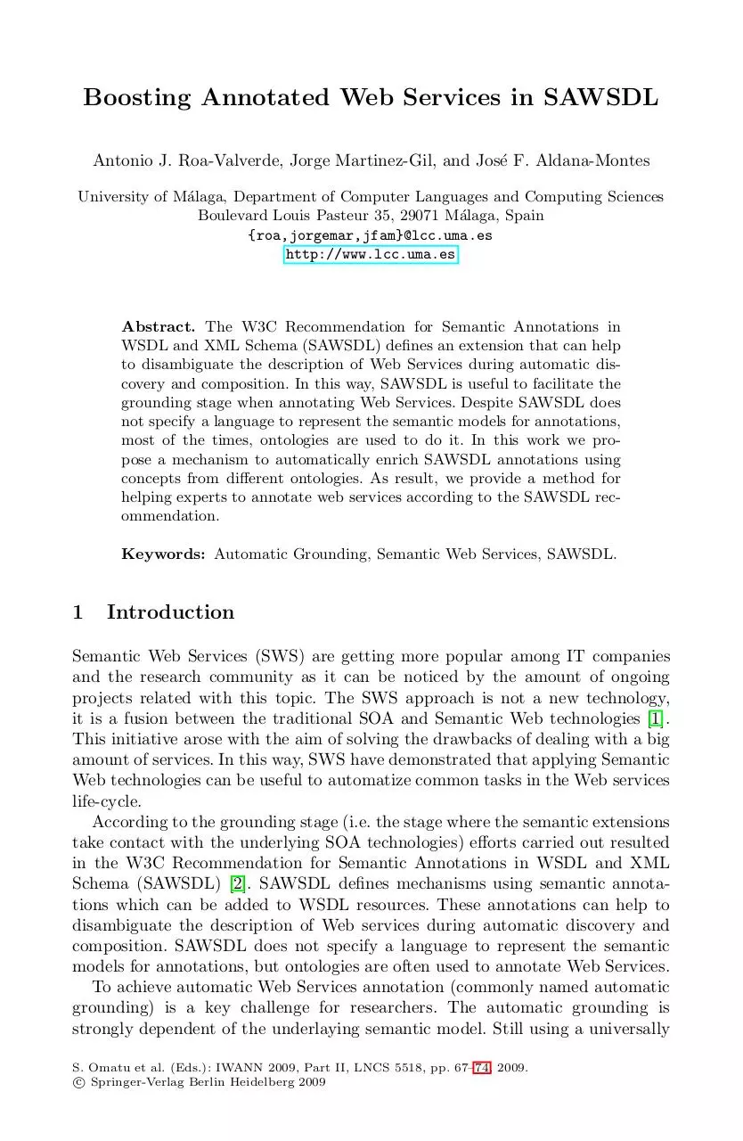 Page 1 of 8, SAWSDL Web Services