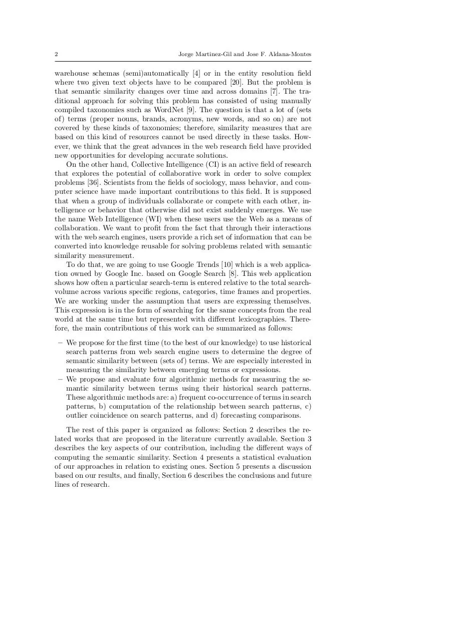 Page 2 of 20, Semantic Similarity Using Google