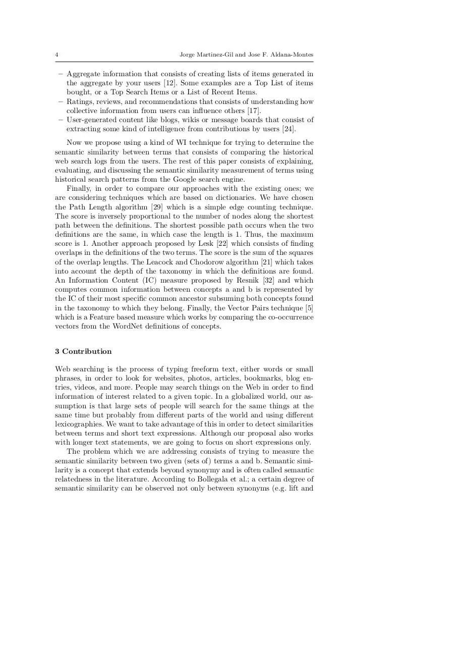 Page 4 of 20, Semantic Similarity Using Google