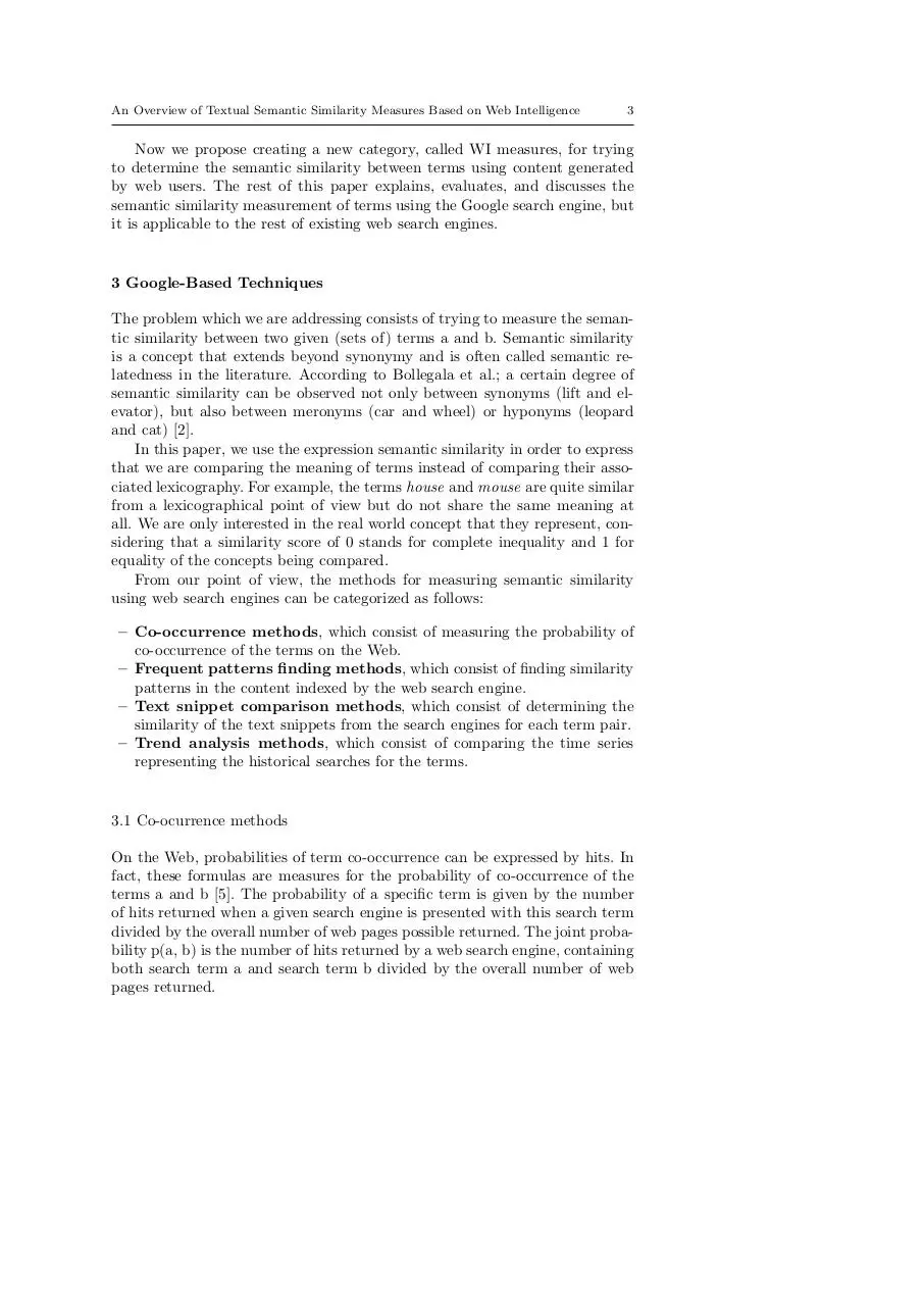 Page 3 of 11, Semantic Similarity Web Intelligence