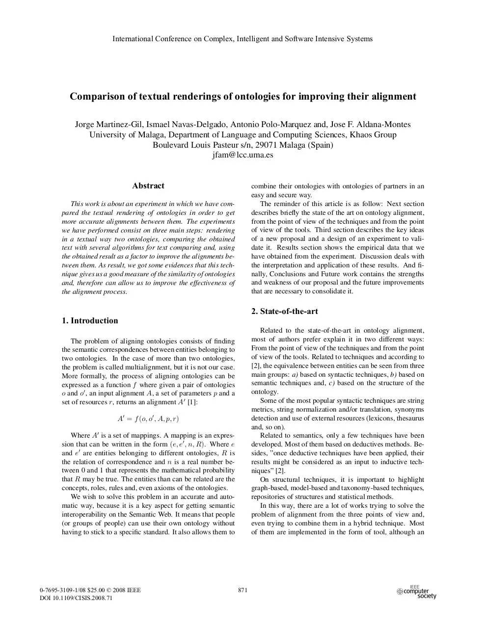 Page 1 of 6, Textual Renderings Ontologies