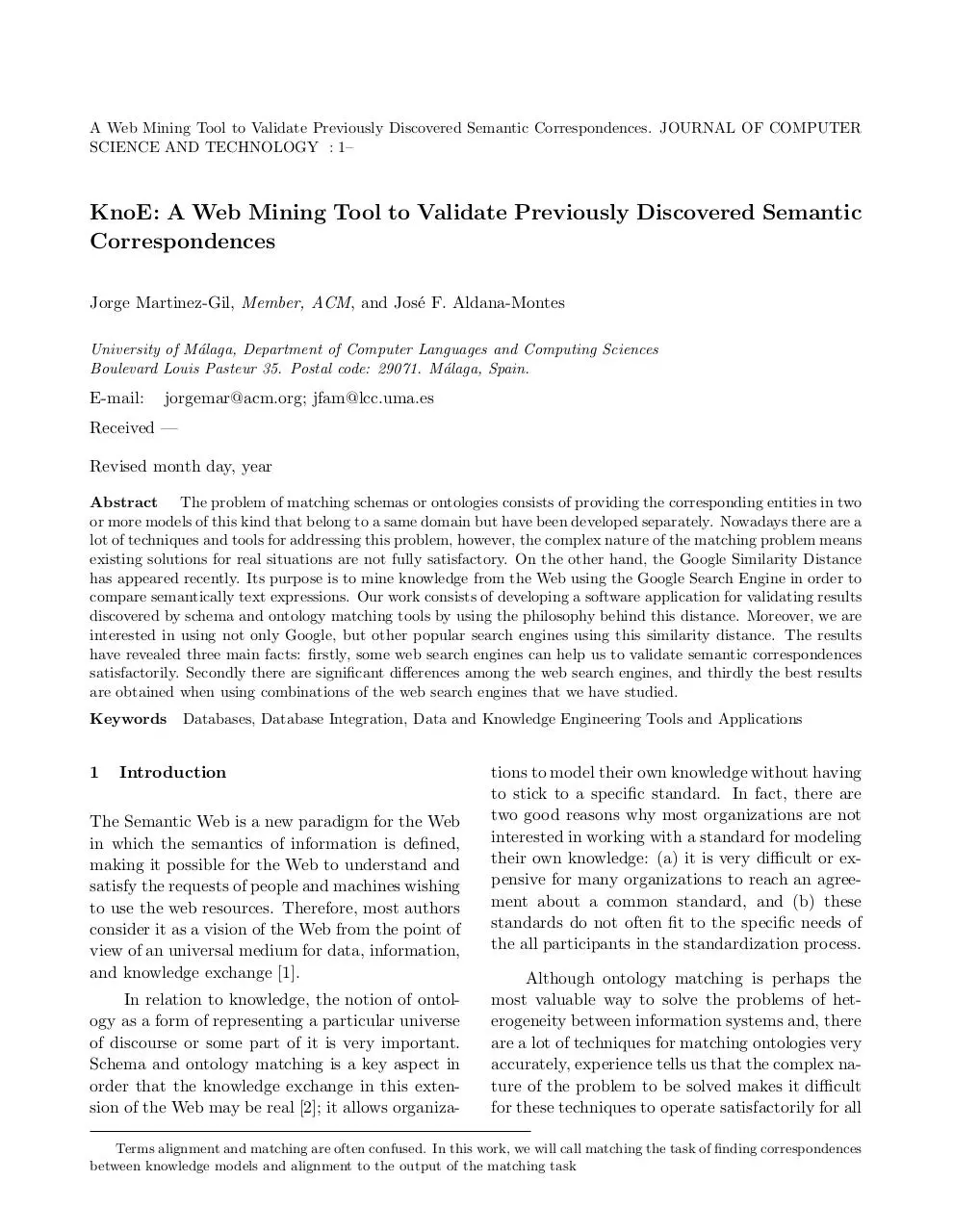 Page 1 of 17, Validation Semantic Correspondences
