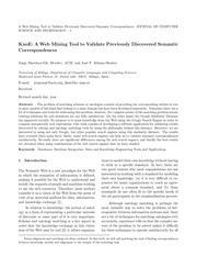 Page 1, Validation Semantic Correspondences