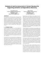 Page 1, Word Co Occurrence Literature