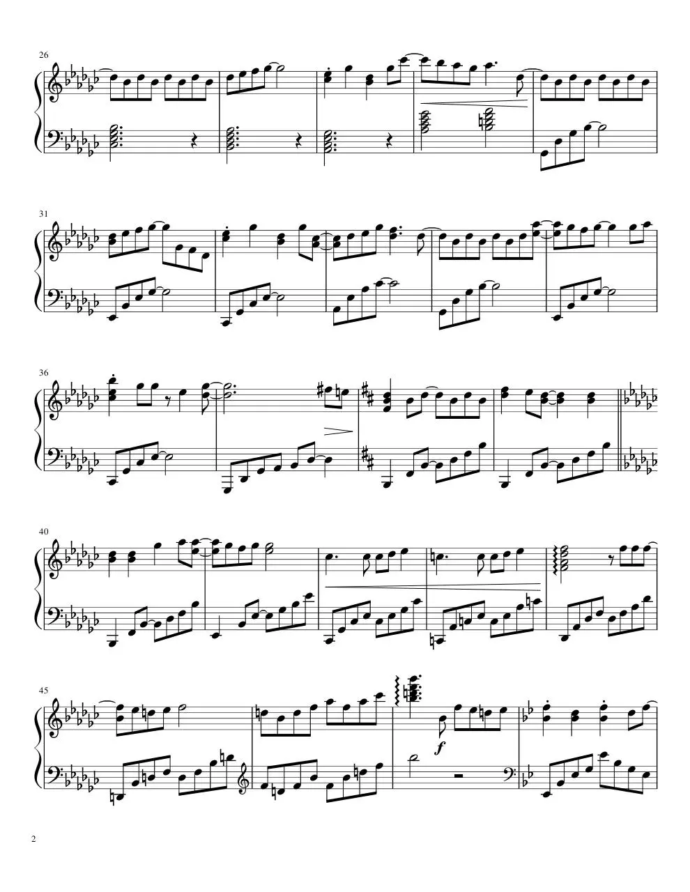 Page 2 of 7, GLISTENINGb Piano Sheet Music
