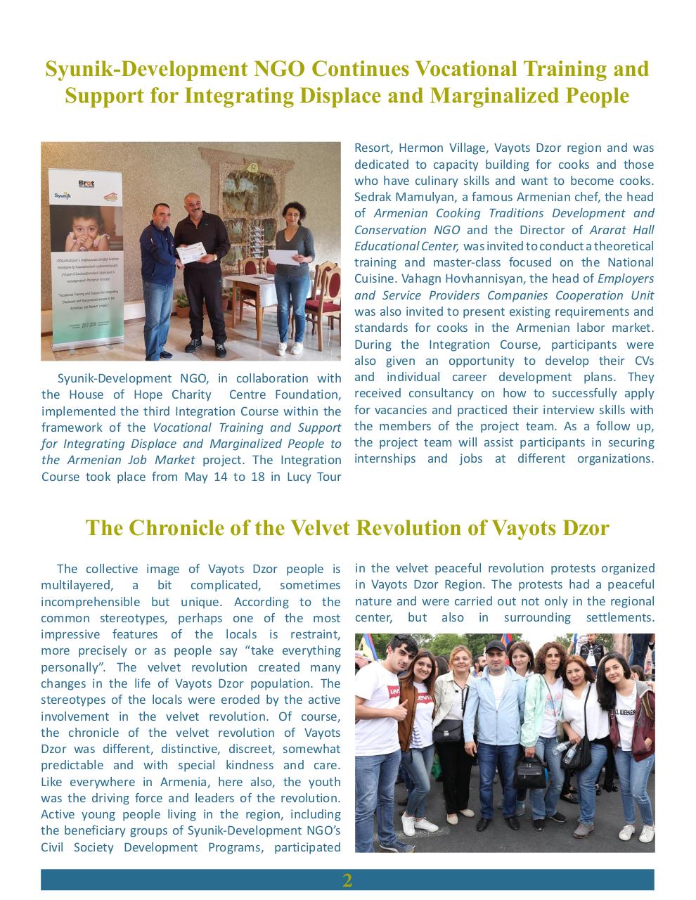 Document preview Syunik NGO Newsletter Issue 31.pdf - page 2/4