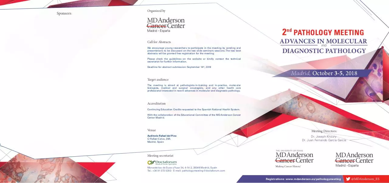 Page 1 of 2, 2826 Pathology Meeting program
