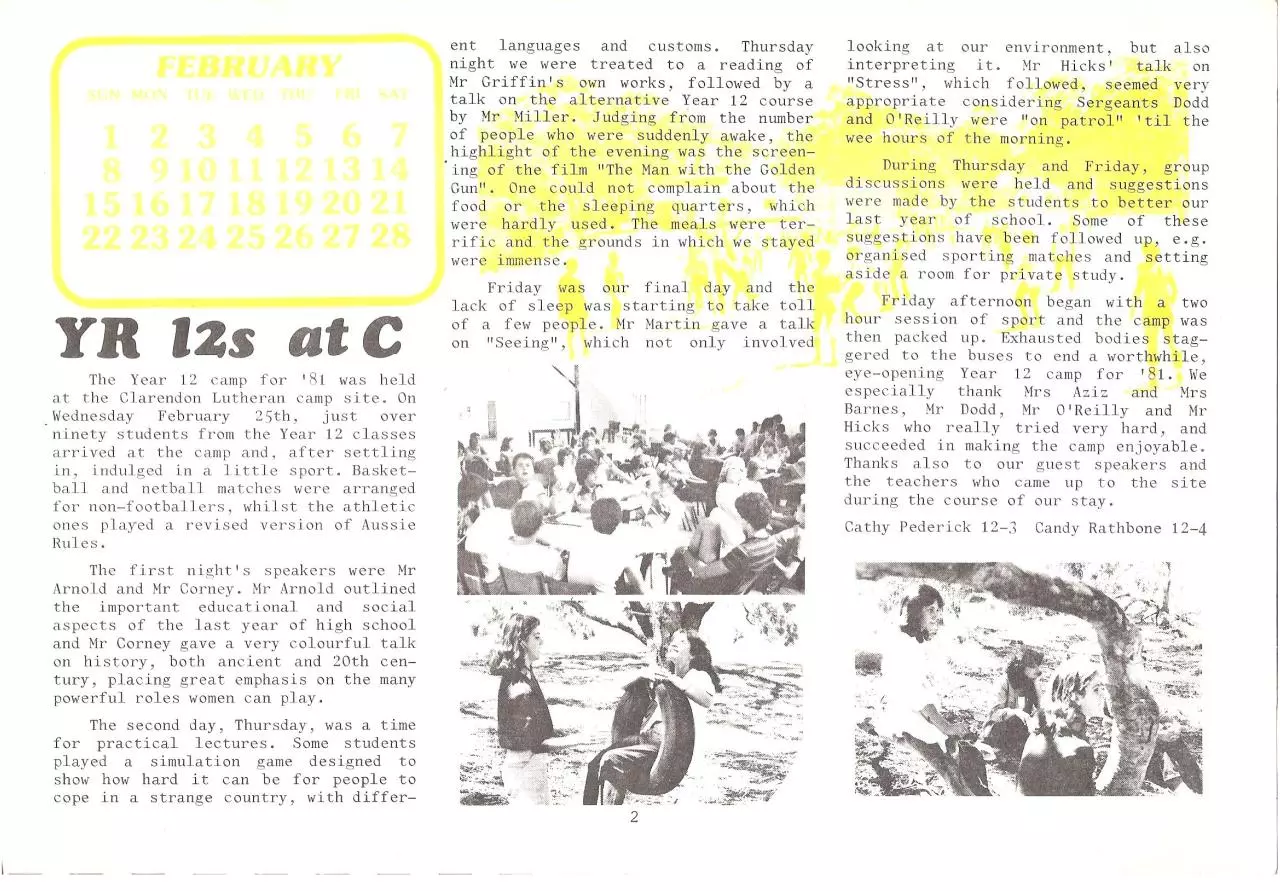 Page 4 of 43, Marden High Magazine 1981