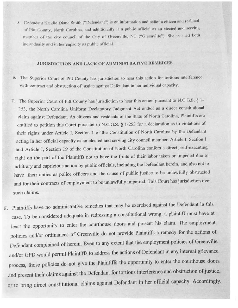 Page 3 of 21, 8 20 18 Lawsuit over GPD, councilwoman