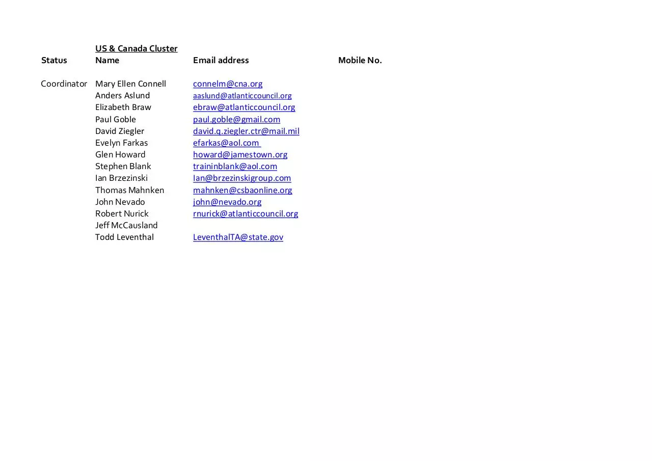 Document preview - USA&Canada Cluster.pdf - Page 1/1