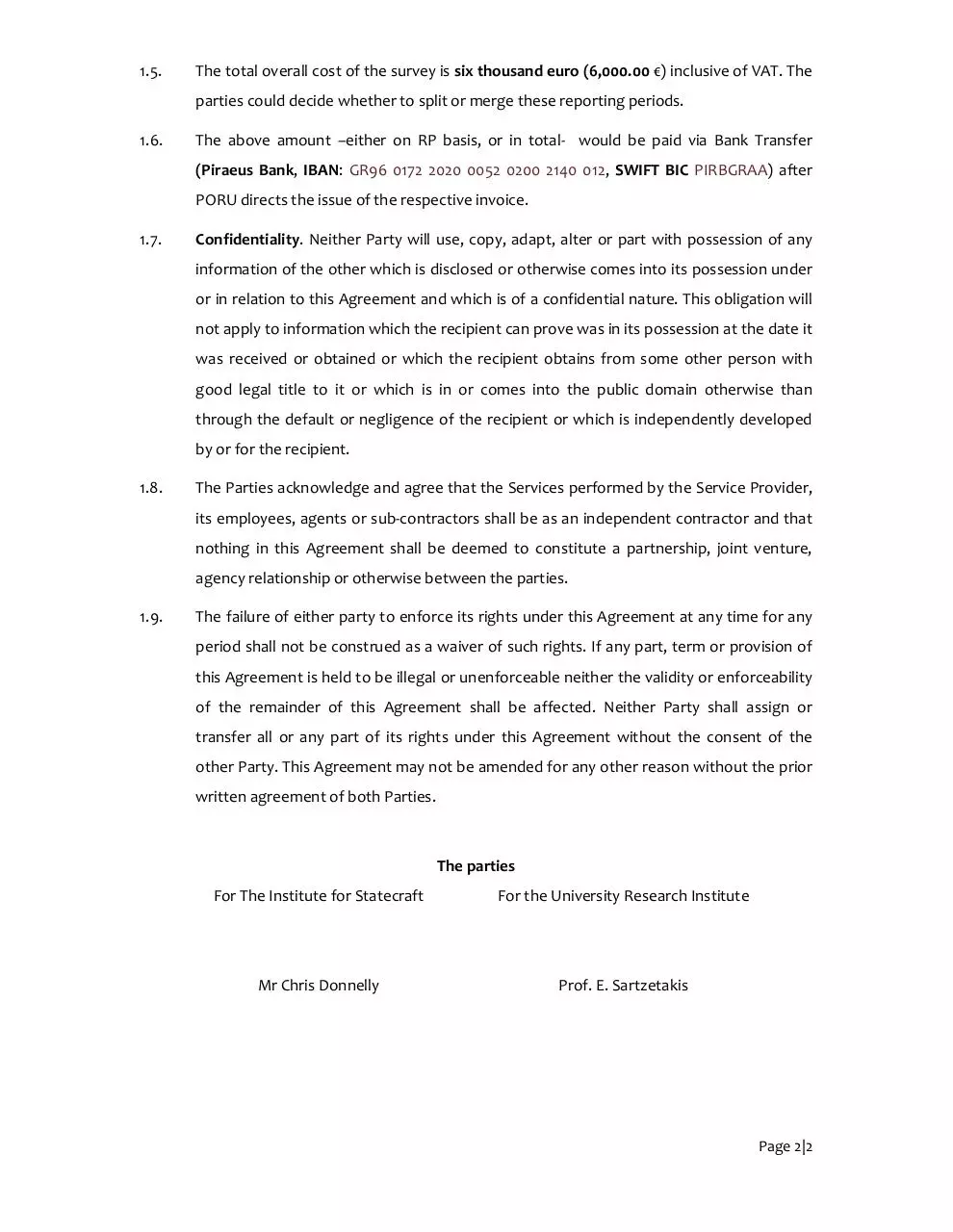 Page 2 of 2, F Contract