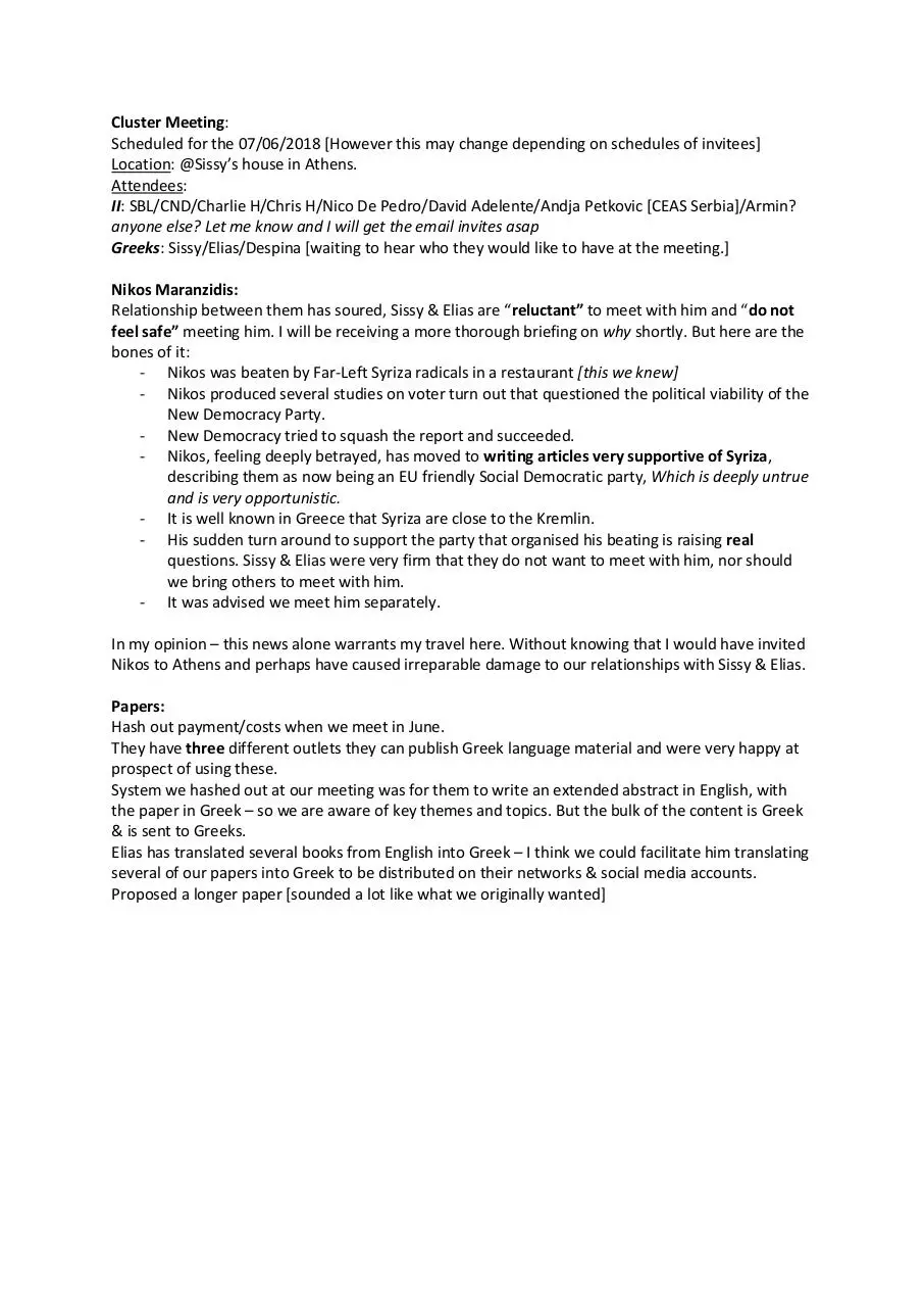 Page 1 of 1, Greek Meeting