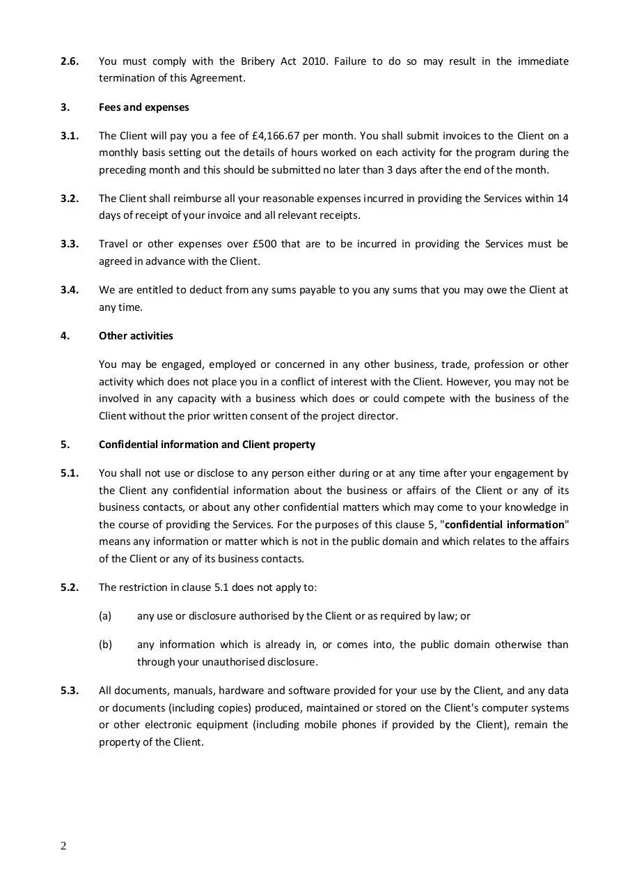 Page 2 of 8, Nico de Pedro (Consultancy Agreement)