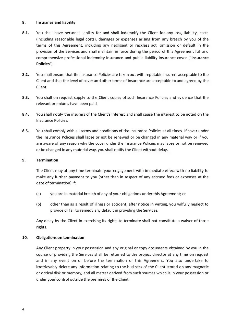 Page 4 of 8, Nico de Pedro (Consultancy Agreement)