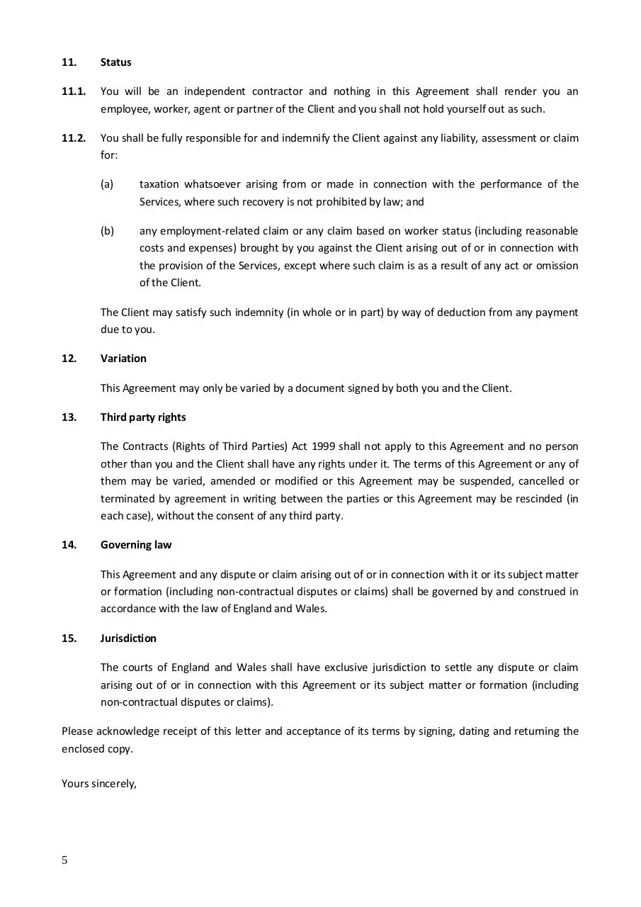 Page 5 of 8, Nico de Pedro (Consultancy Agreement)
