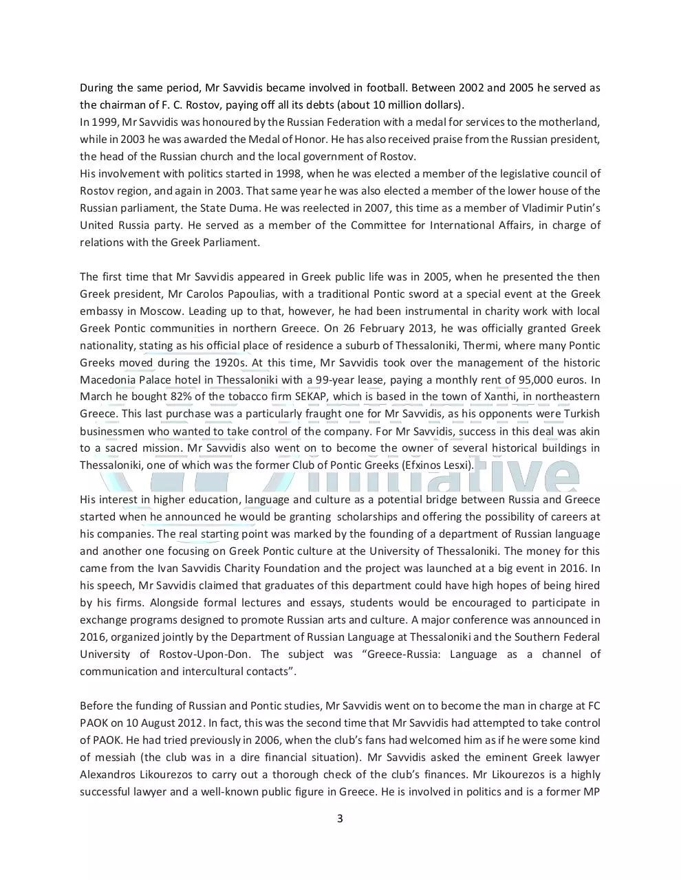 Page 3 of 8, Russian Influence in Greece [FINAL]