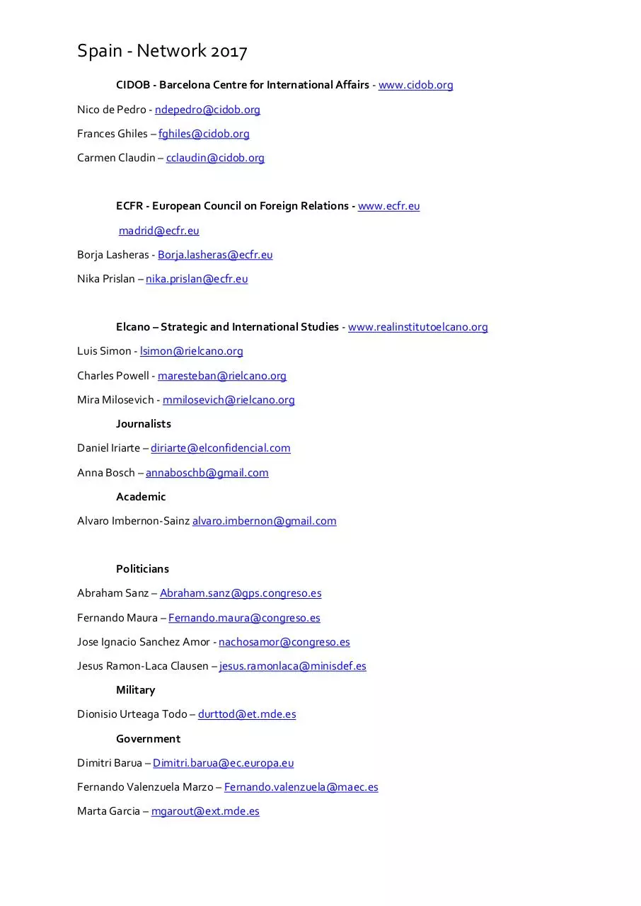 Page 1 of 2, SPAIN Network
