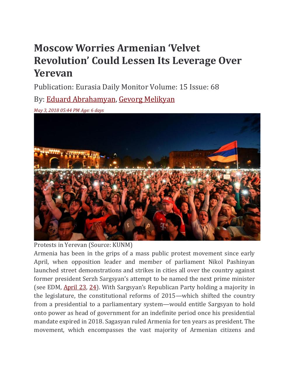 Document preview Eduard Abrahamyan; Armenian Revolution. 03 05 2018.pdf - page 1/4